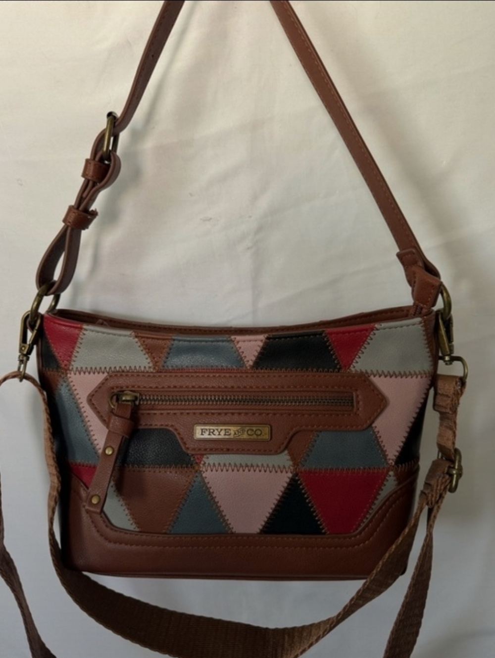 FRYE & Co Patchwork Leather Crossbody / Shoulder Bag